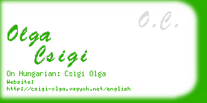 olga csigi business card